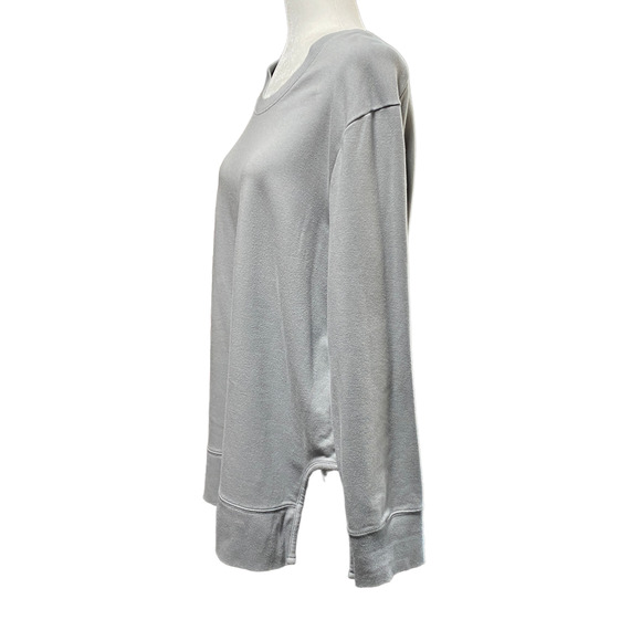 DAILY RITUAL Womens Size XL Long Sleeve Crew Neck Sweatshirt Gray Tunic - Picture 3 of 6
